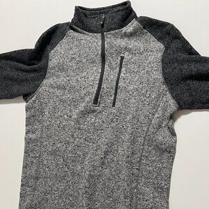 Woolrich Sweater 1/4 Zip Fleece Outdoor Casual Gorpcore Gray Men's size Medium